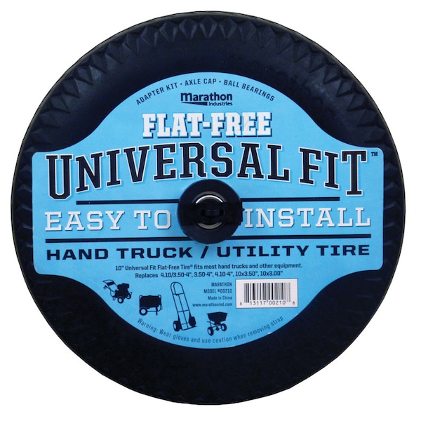 Marathon Industries Marathon Universal Fit 4 in. D X 10.3 in. D 300 lb. cap. Offset Hand Truck Tire Polyurethane 1 pk 00210 - main